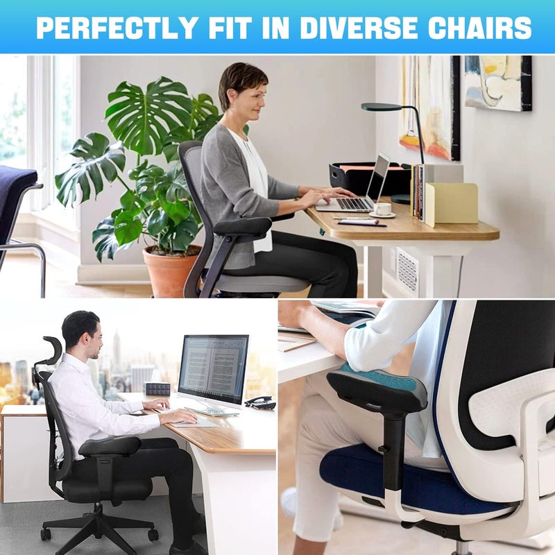 EIMMBD Office Chair Arm Pads Covers-Ergonomic Armrest for Desk and Chair Office Chair Armrest Covers, Office Chair Arm Pads for Elbows and Forearms, Office Chair Cushion for Gaming Accessories - Image 2